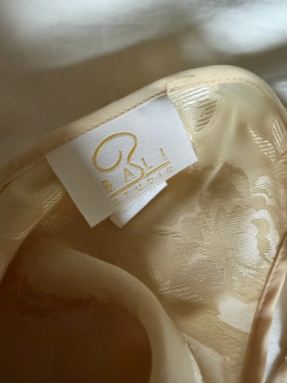 Vintage Gold Robe and Nightgown Set